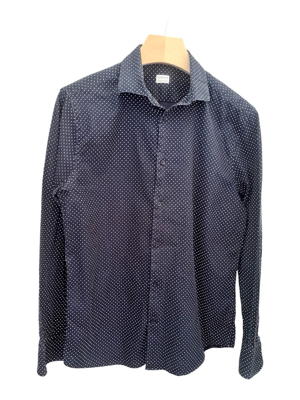 Jack and Jones Navy Blue Polka Dot Button-Down Shirt